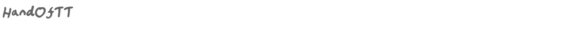 Sample characters Hand Of TT Font